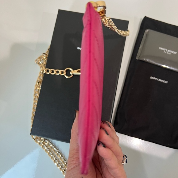 Reserved - Yves Saint Laurent monogram pink clutch and crossbody - Picture 7 of 12
